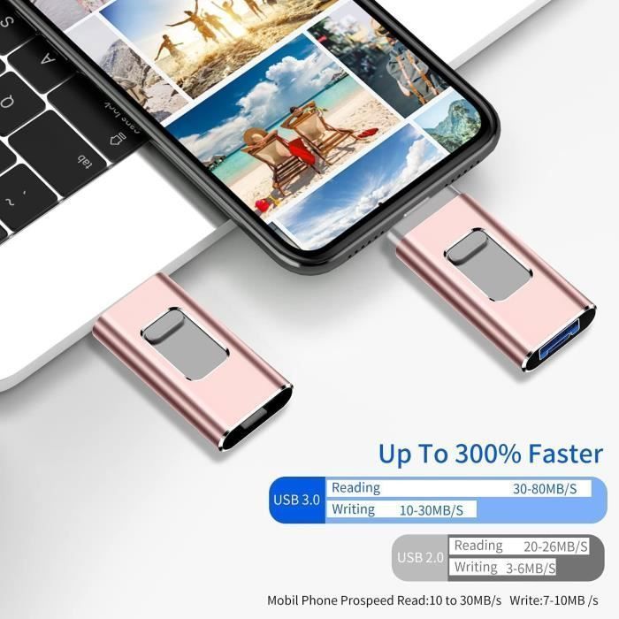 USB 3.0-flashdrive - Compatibel met iPhone - 512 GB - Geheugenopslag - iOS/Android-synchronisatie