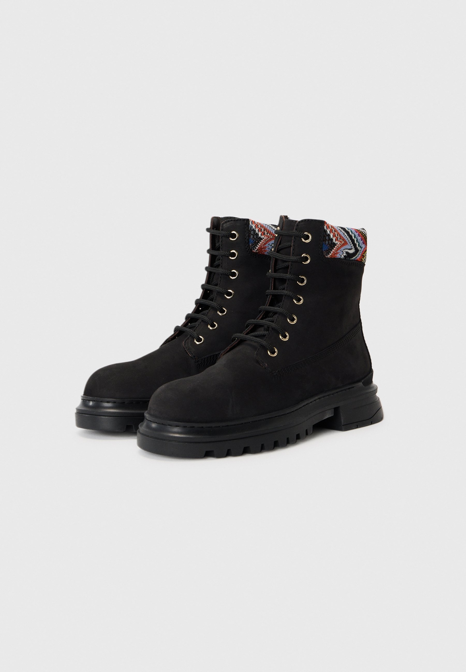 Missoni NICOLE – Schnürstiefeletten – schwarz/mehrfarbig