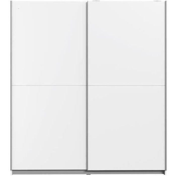 Guarda-roupa com 2 portas de correr - Aglomerado - Branco - L 170,3 x P 61,2 x A 190,5 cm - ULOS