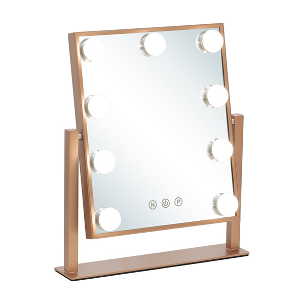 Livingandhome Verstellbarer LED-Hollywood-Schminkspiegel