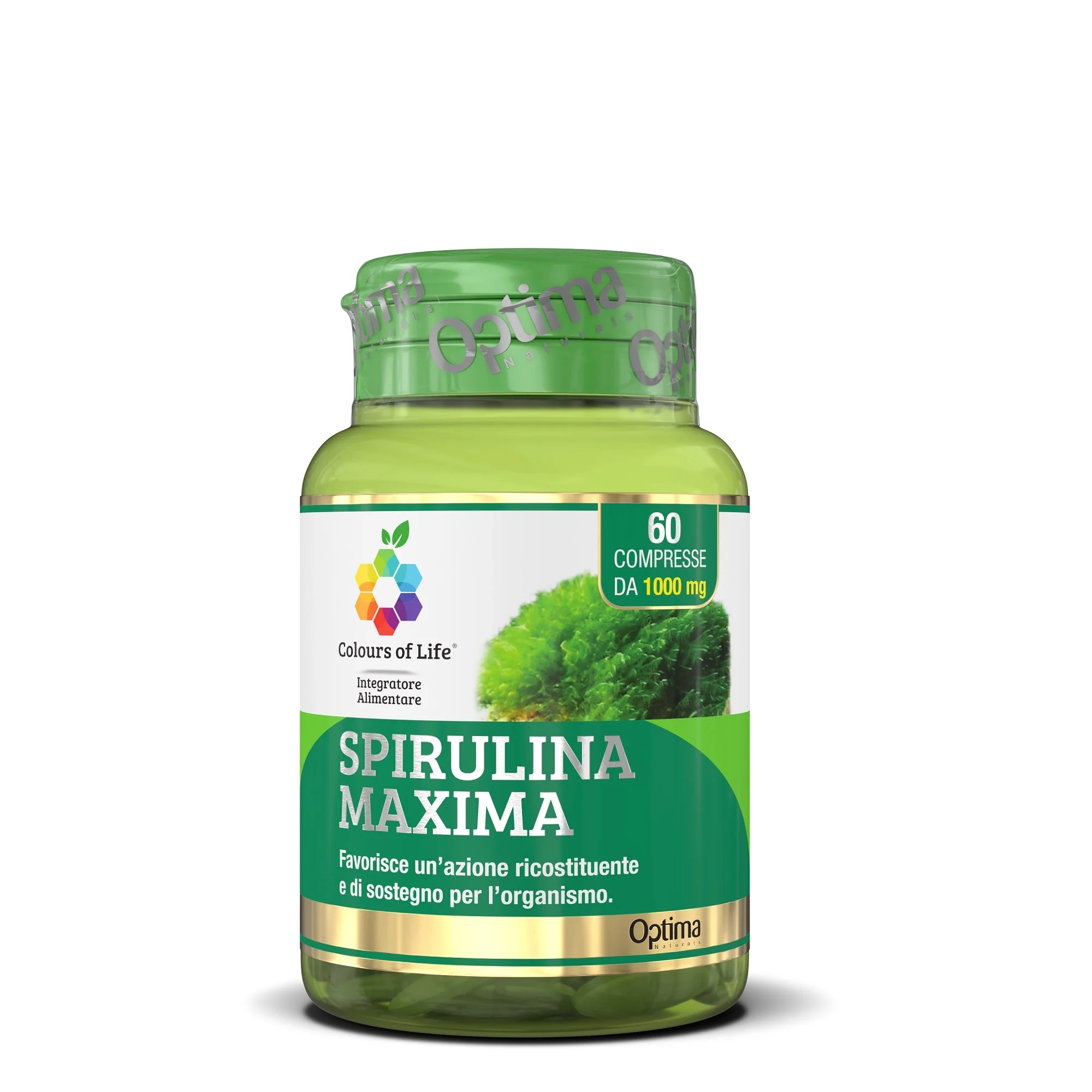 COLOURS OF LIFE Optima Colours Of Life Spirulina Maxima Nahrungsergänzungsmittel 60 Regenerationstabletten