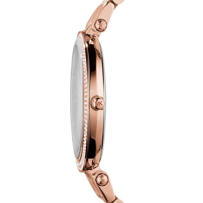 Relógio feminino - Michael Kors - MK3192 - Aço inoxidável dourado rosê - Resistência à água 5 ATM - Mostrador dourado rosê