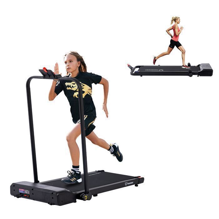 Cinta de correr plegable FOXSPORT - Alfombrilla para caminar - Velocidad 1-10 km/h - Pantalla LED - Compacta y silenciosa con mando a distancia