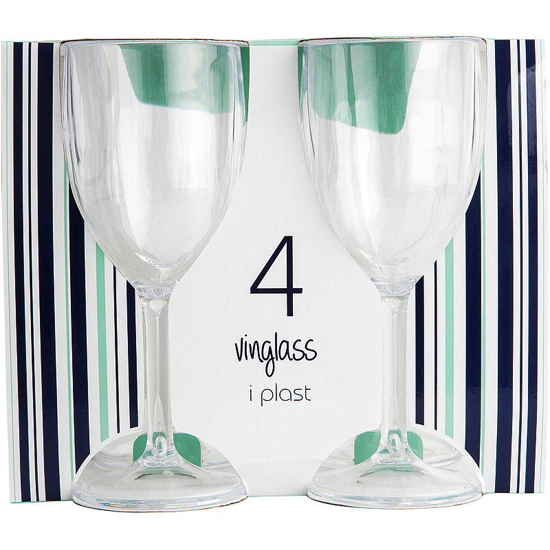 Cuisine vinglas 4-pack klarplast