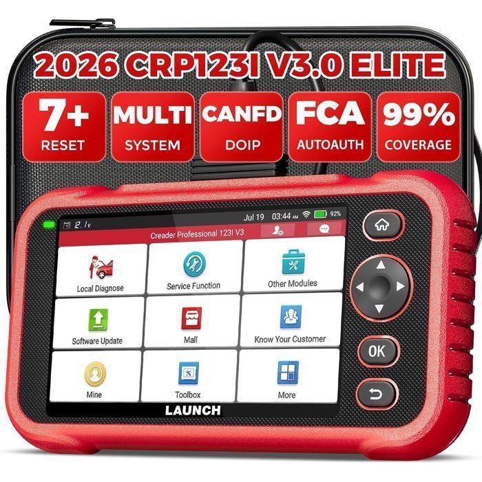 2026 LAUNCH CRP123i V3.0 Elite Multi-Brand Autodiagnoseapparaat, ENG/ABS/SRS/AT 4-systeem, 7 resetfuncties