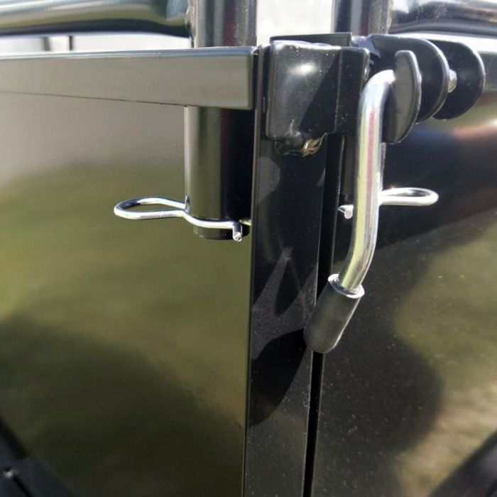 Remolque basculante Wiltec sobre ruedas – 200 x 78 x 94,5 cm – con pasamanos y paneles laterales desmontables – Enganche universal