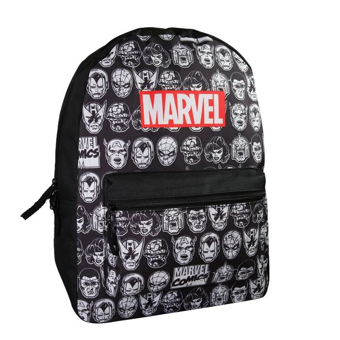 Bagtrotter - Avengers - Marvel - Schoolrugzak - Zwart - 1 vak met rits - 1 binnenvak met rits - 29x13x40cm - Schouderbanden...