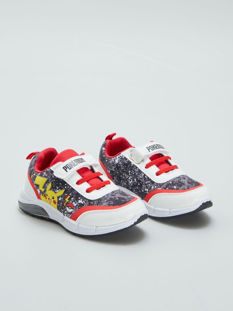 Tênis 'Pokémon' 'Pikachu' com velcro - BRANCO