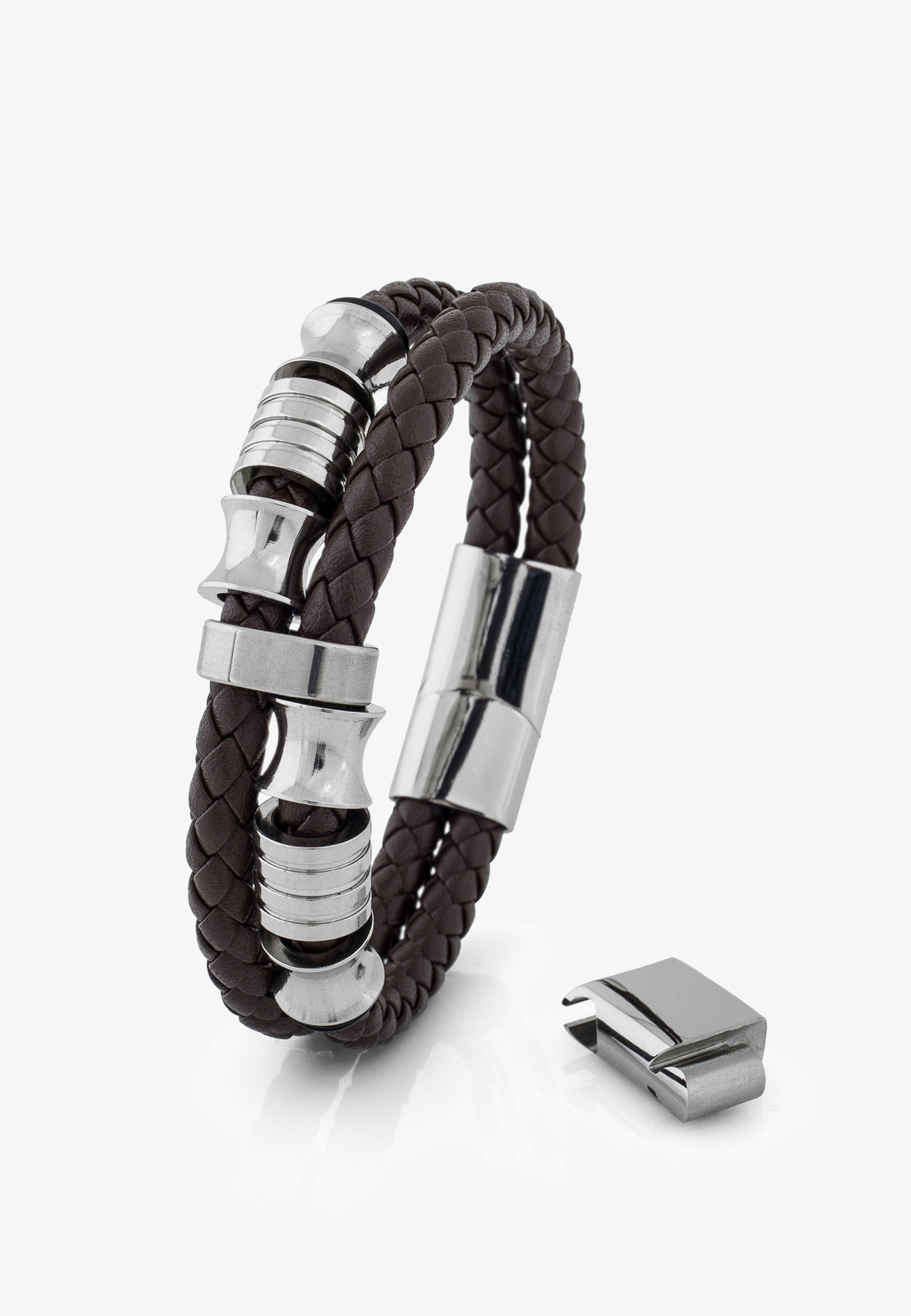 Akitsune GRACILITAS - Pulseira - nas cores marrom e prata