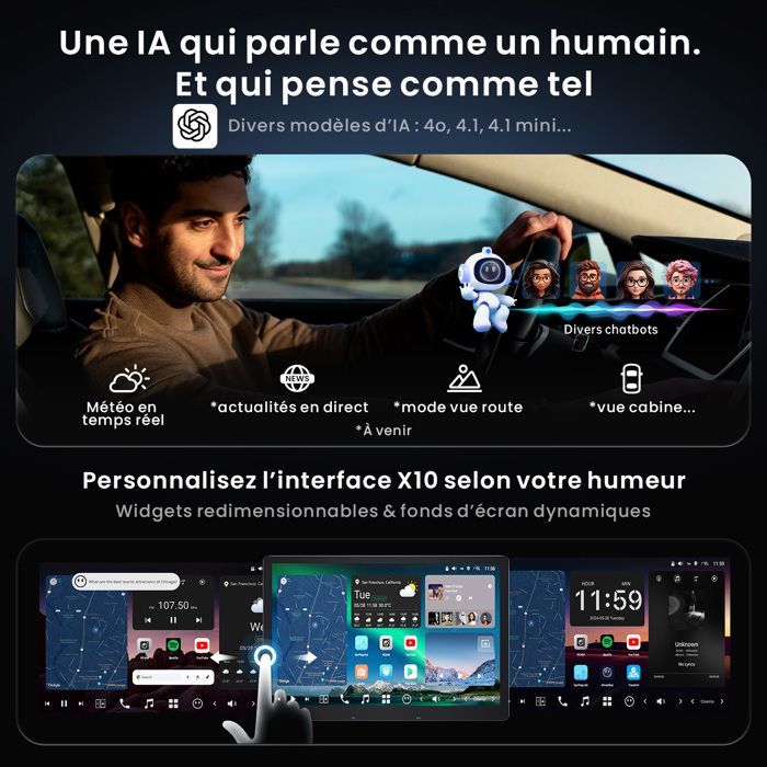 Rádio automotivo ATOTO X10 de 12,95