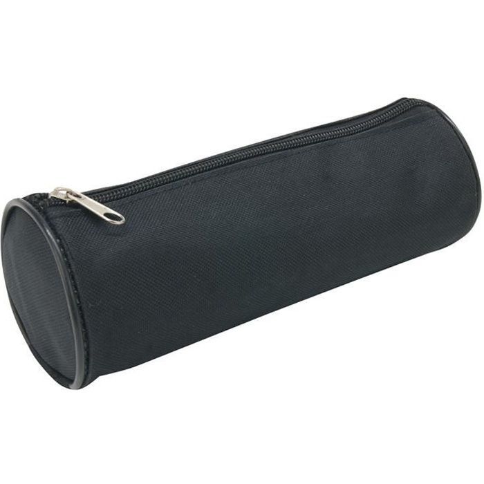 Trousse ronde unie WAYTEX 931280 - 21cm Diamètre 7.5cm Textile Noir uni