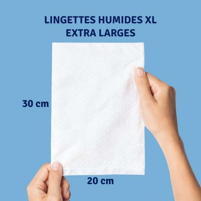 Lenços umedecidos Soffisof XL para higiene adulta - 240 lenços para limpeza corporal, 6 pacotes - Adultos, idosos e pacientes acamados