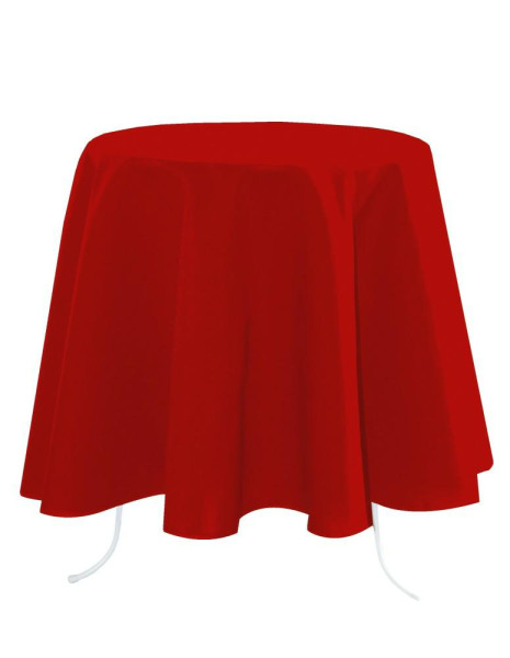 Obrus Okrągły NELSON Czerwony 180 cm Elegancki Nowoczesny Plamoodporny