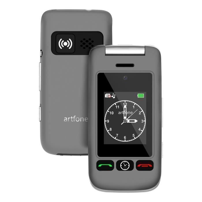 Artfone G6 4G Téléphone Clapet Portable Sénior,Grandes Touches, Bouton SOS,Radio FM,Radio FM ,Lampe Torche,Batterie 1200mAh