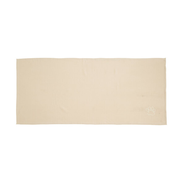 Pătură din fleece pentru animale de companie cu amprentă de lăbuță, 70 x 140 cm, bej