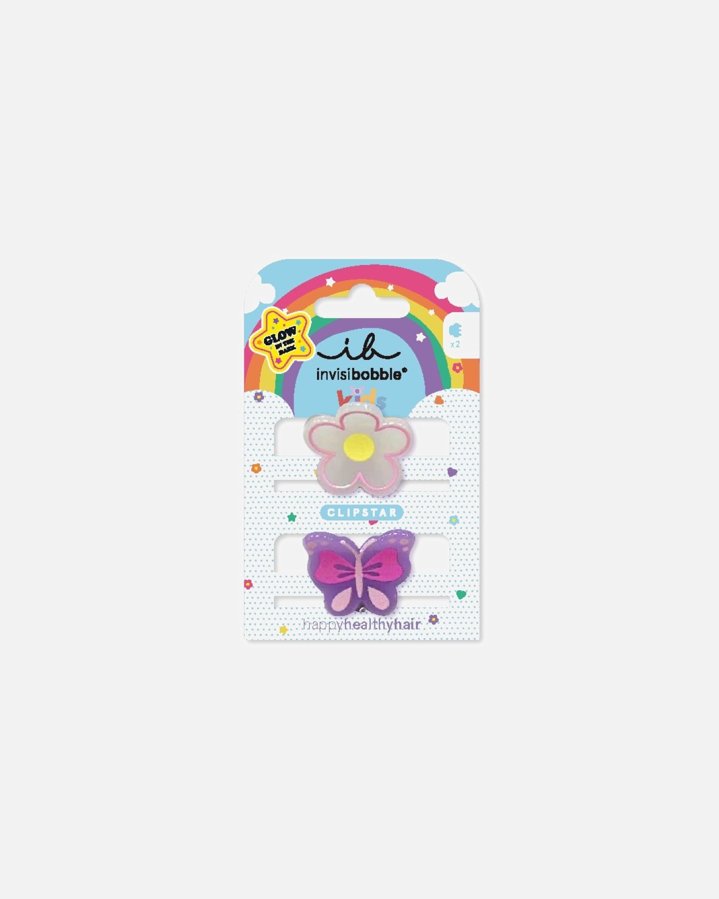 Nematomas plaukų segtukas Clipstar KIDS Happy Flower - 1 vnt.