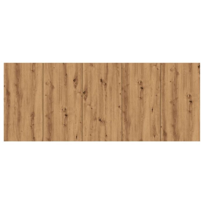 cabecero de roble artesanal vidaXL 200x1,5x80 cm Madera de ingeniería 856829
