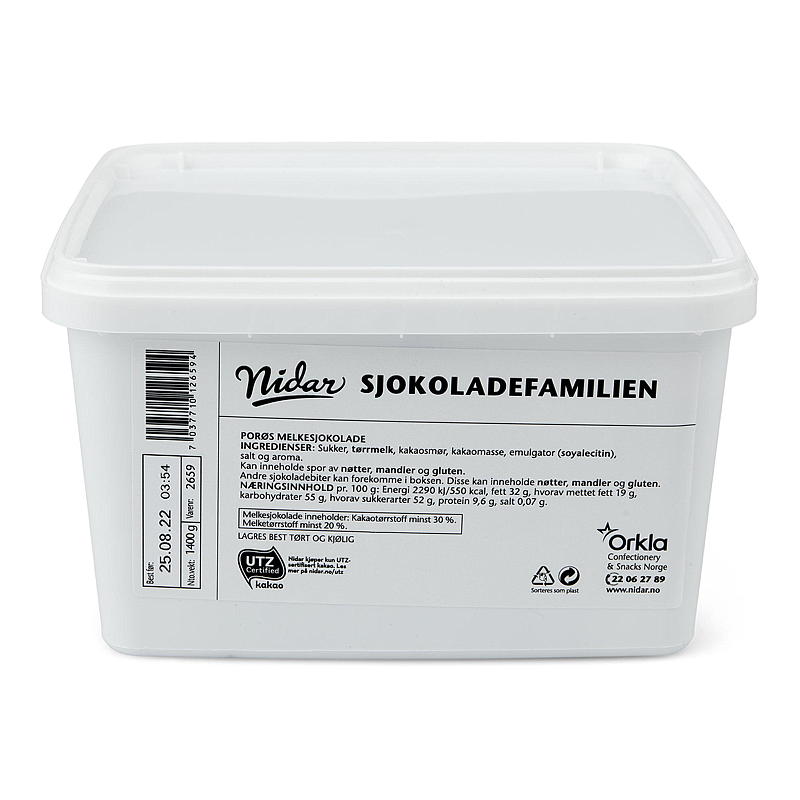 Nidar Chocolate Familia 1,4 kg