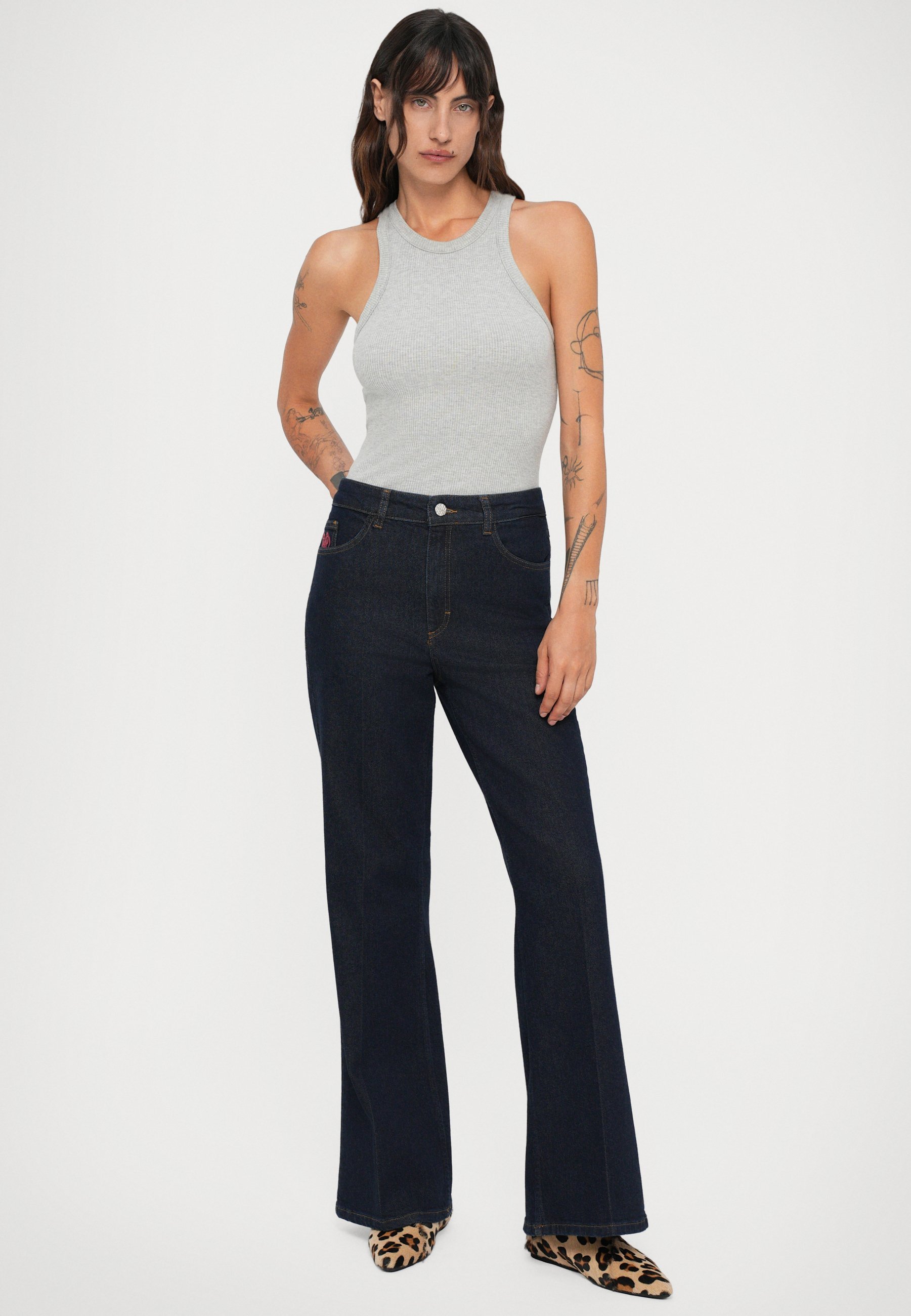Boom- en paardentuin NILEA - Bootcut jeans - donkerblauwe denim