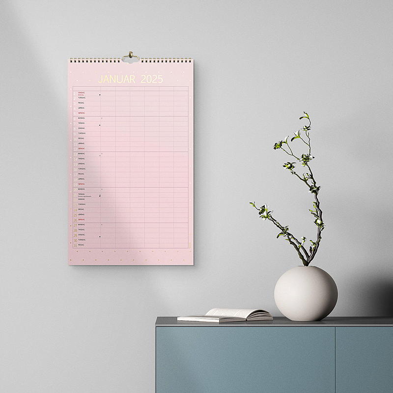 Vægkalender familiefarve