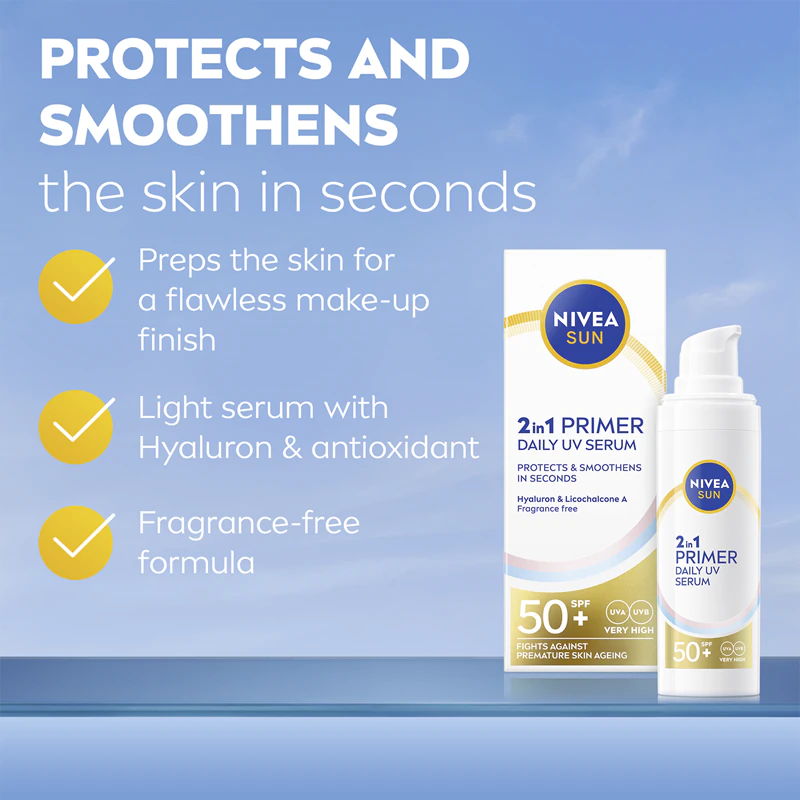 NIVEA SUN Daily UV Serum 2 em 1 base de maquiagem