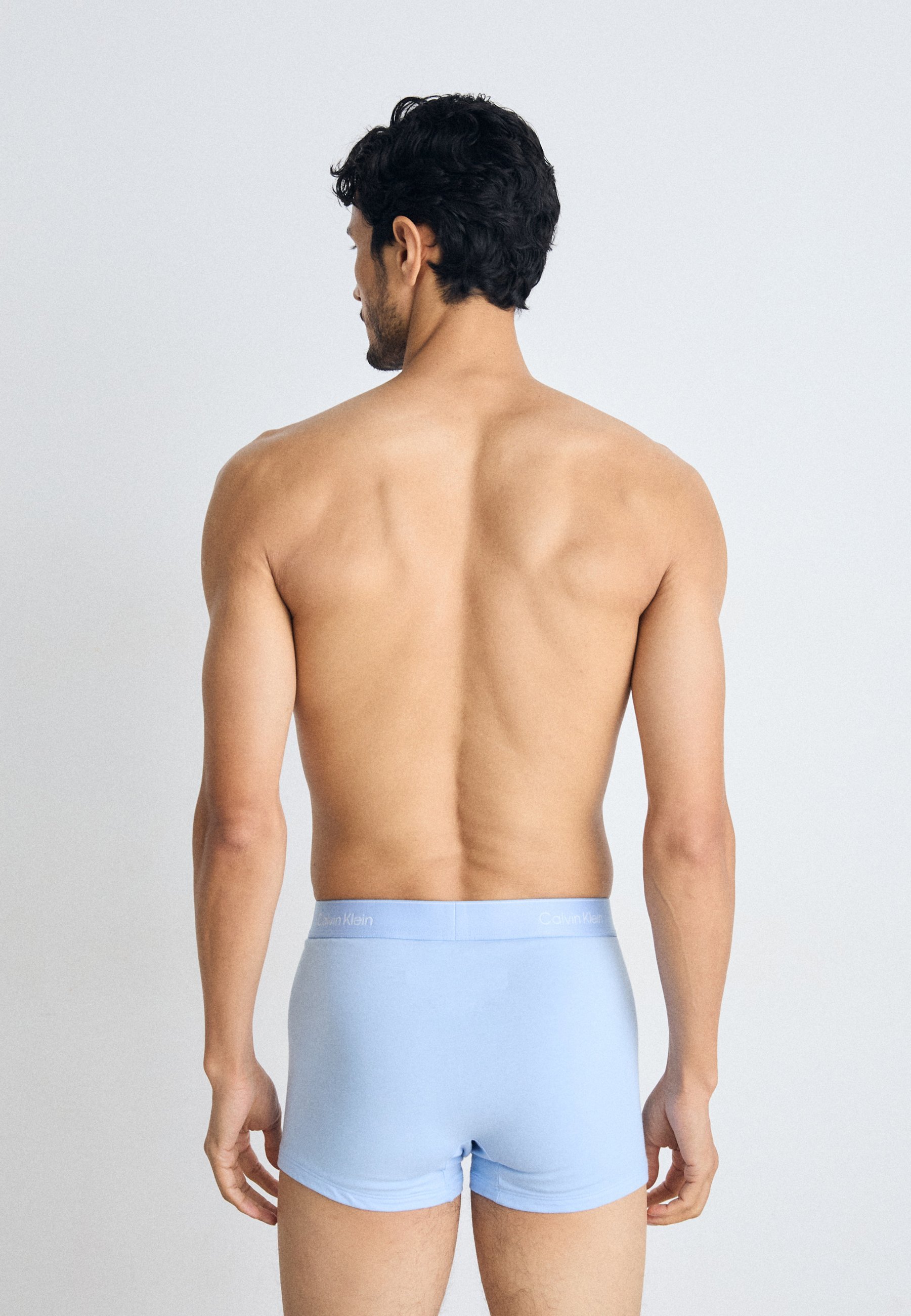 Calvin Klein Underwear RELAXED FIT TRUNK 3-PACK ICON COTTON STRETCH - Broekjes - zwart/glacier/blauw bell