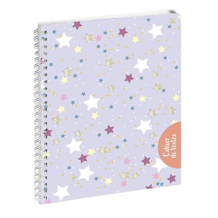 Cahier de textes - EXACOMPTA - Elsa Etoiles - 17x22 cm - Spirale - Blanc