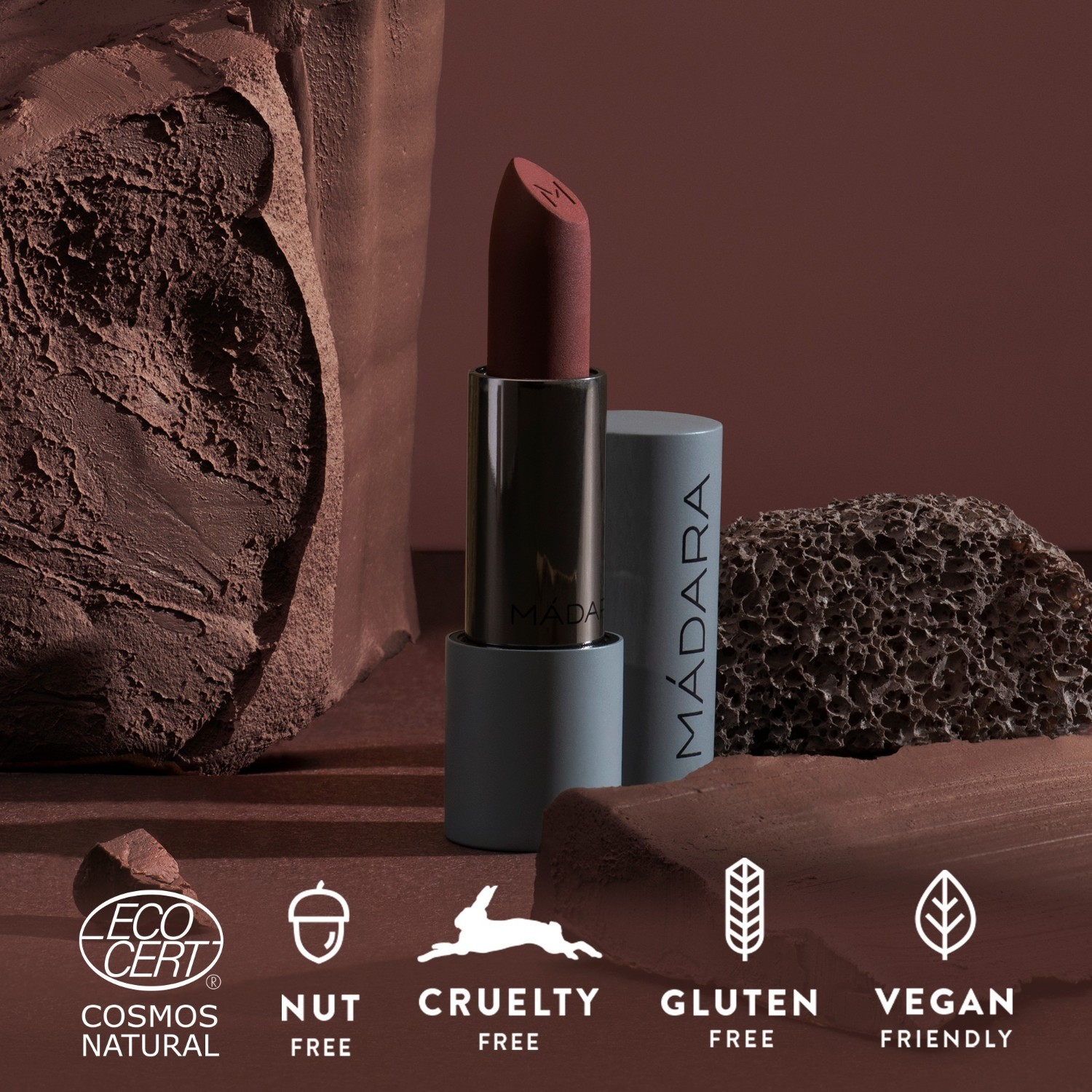 MÁDARA Lippenstift grima krēms VELVET WEAR matēts krēms - 3,8 g