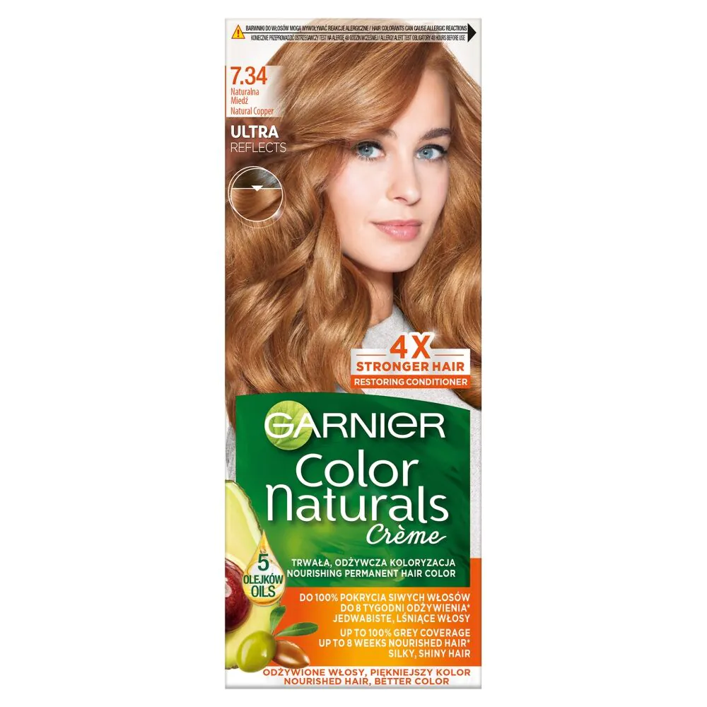 Garnier Color Naturals Farba do włosów, 7.34 Natural Copper
