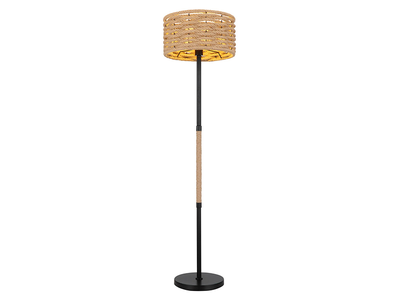 Lampa podłogowa Halia metalowa beżowo-czarna