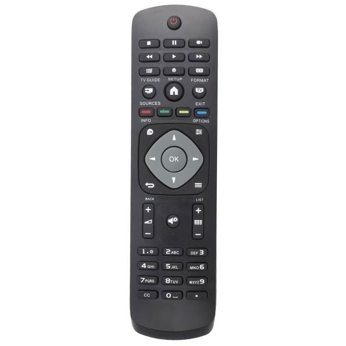 Télécommande universelle - Philips - Smart TV - Compatible LCD LED Plasma - Noir - Remplacement