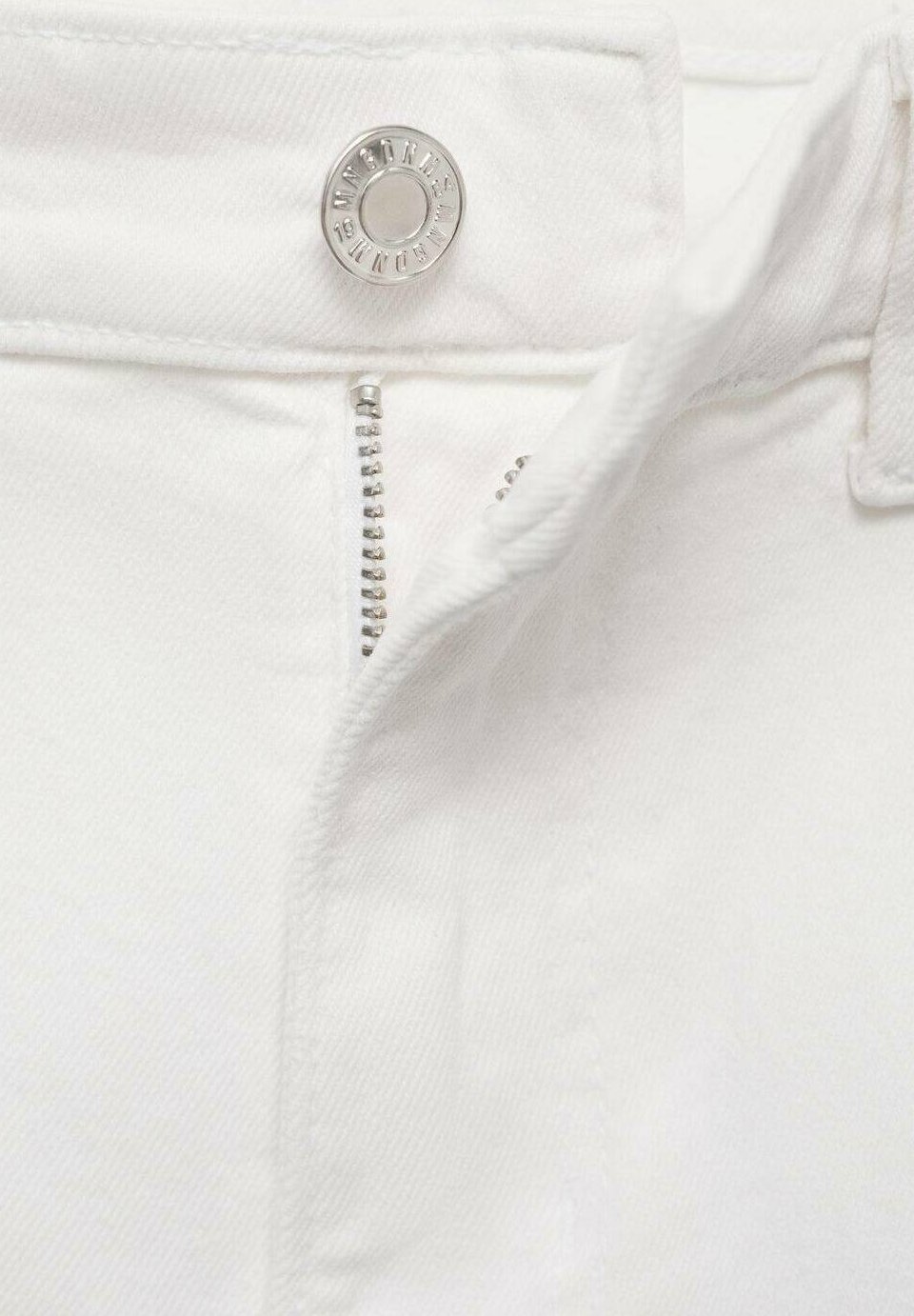 Mango FLARE CROP - Uitlopende jeans - wit