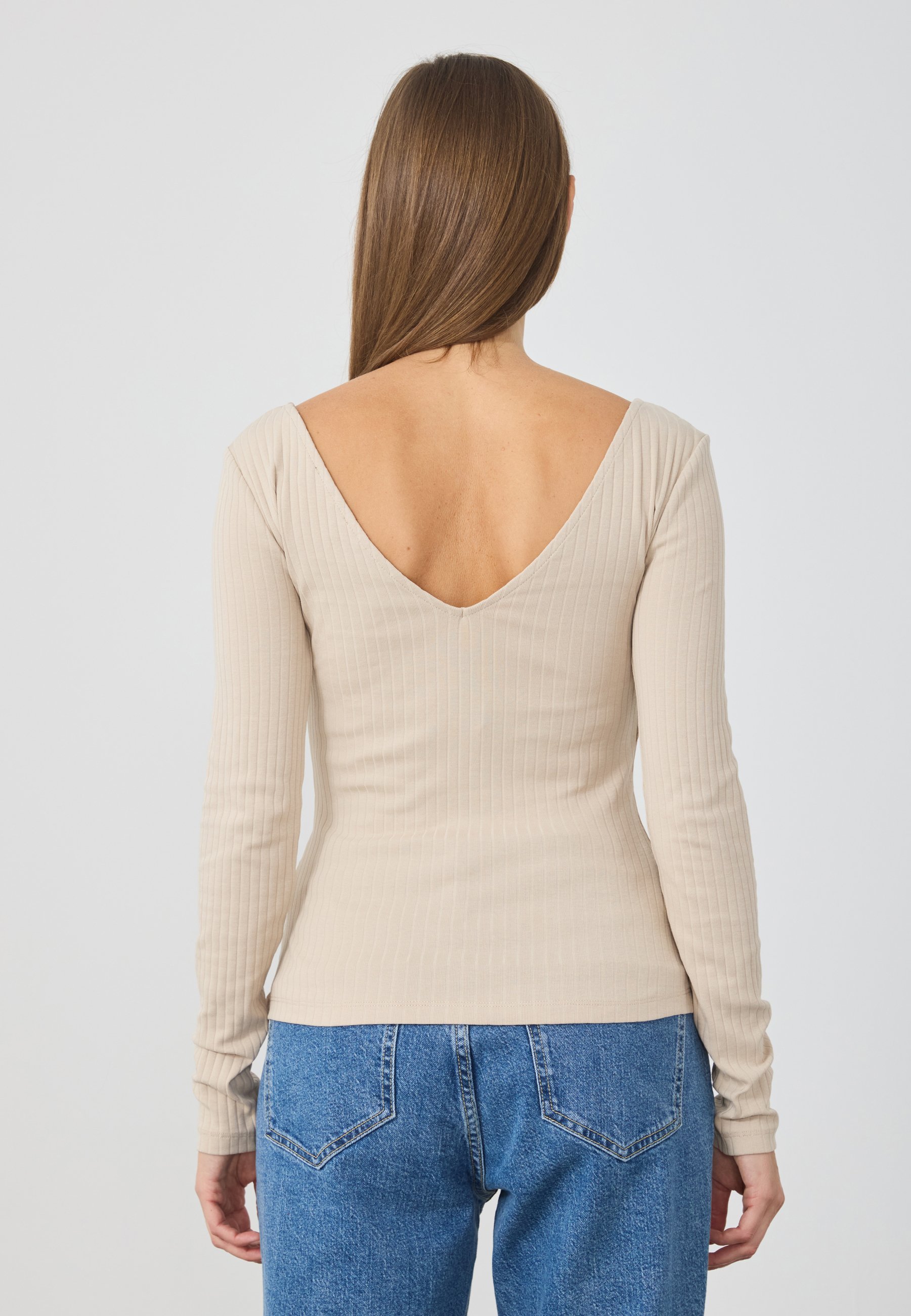 Anna Field 2-pack - Top met lange mouwen - Simply Taupe/Chocolate Taupe