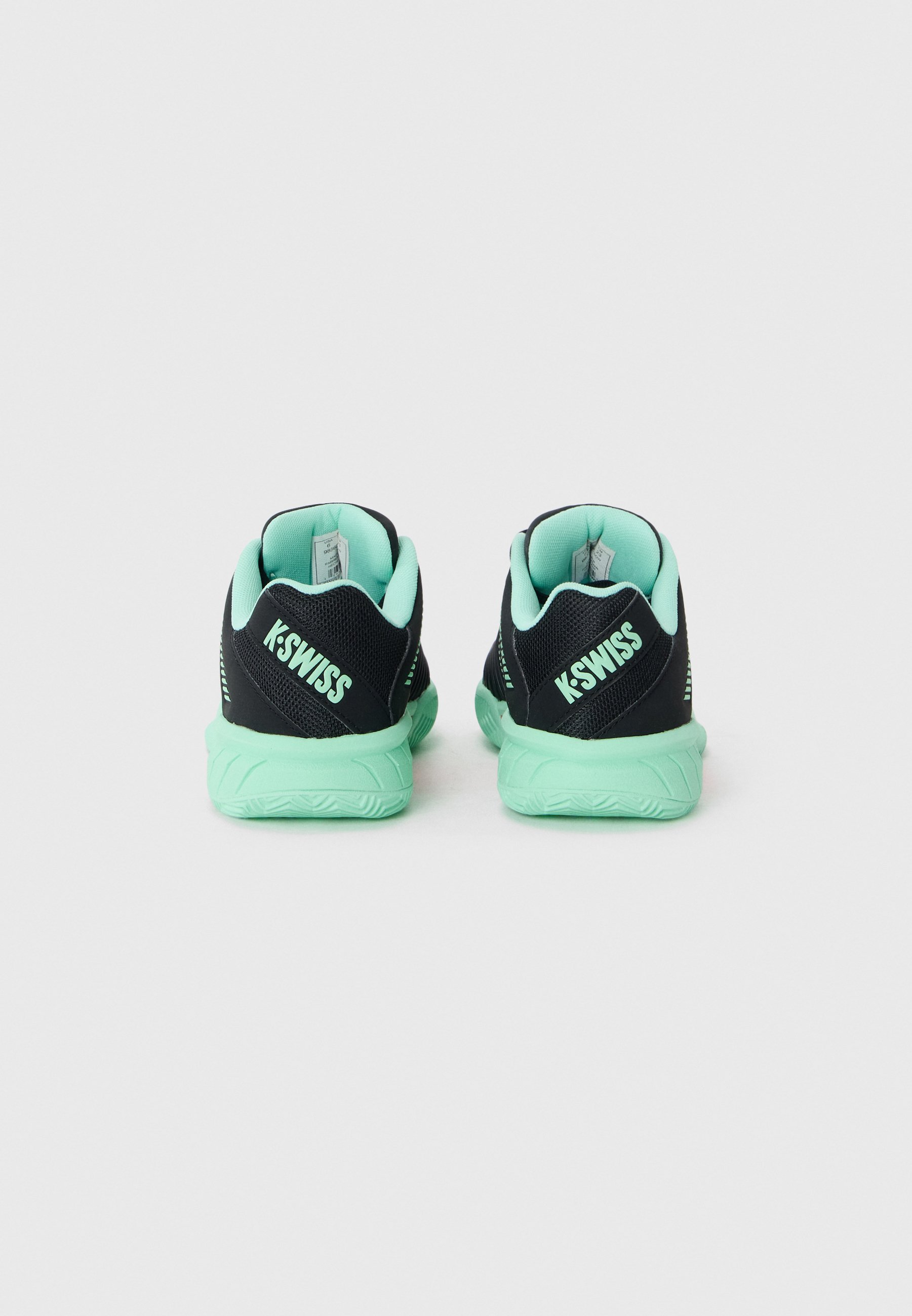 K-SWISS EXPRESS LIGHT 3 - Scarpe da tennis per campi in terra battuta - nero/verde menta fluo/rosa pastello fluo