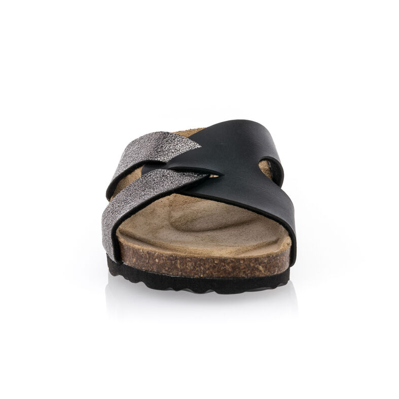 Svarte sandaler / sko med åpen tå til dame