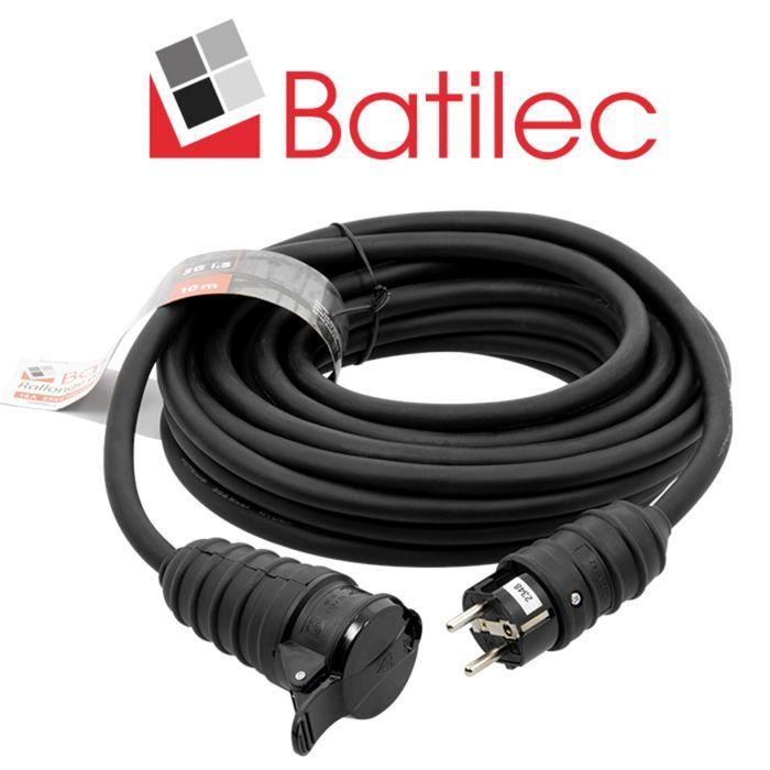 IP44 10-meter extension cord HO7RN-F 3G1.5mm²