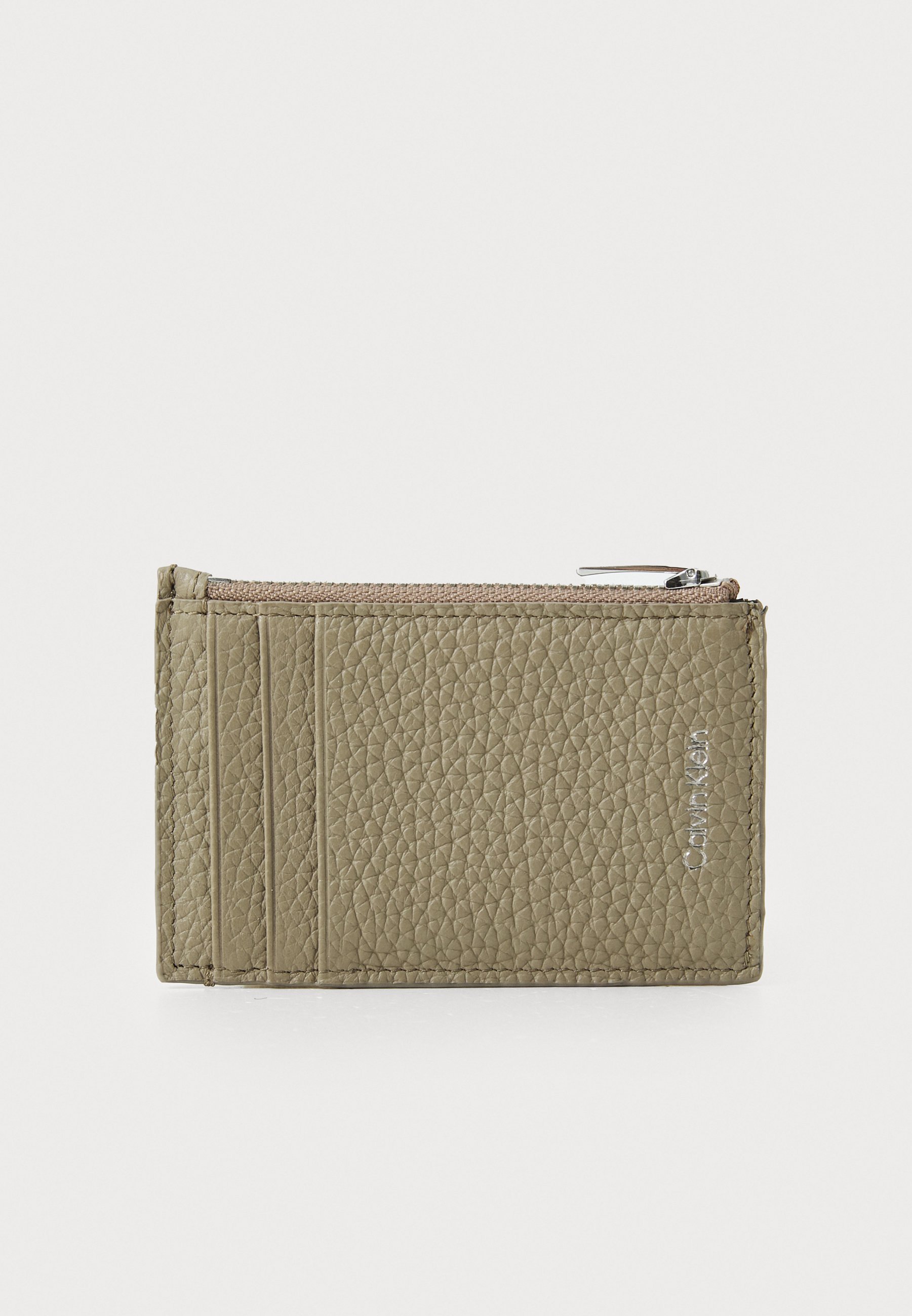 Calvin Klein ZIP CARD CASE - Portemonnee - taupe