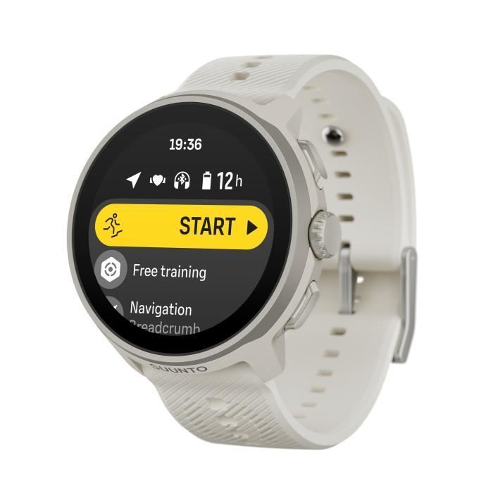 Smartwatch sportivo GPS Suunto Run - 3,5 cm - Cinturino in silicone - Grigio ghiaccio