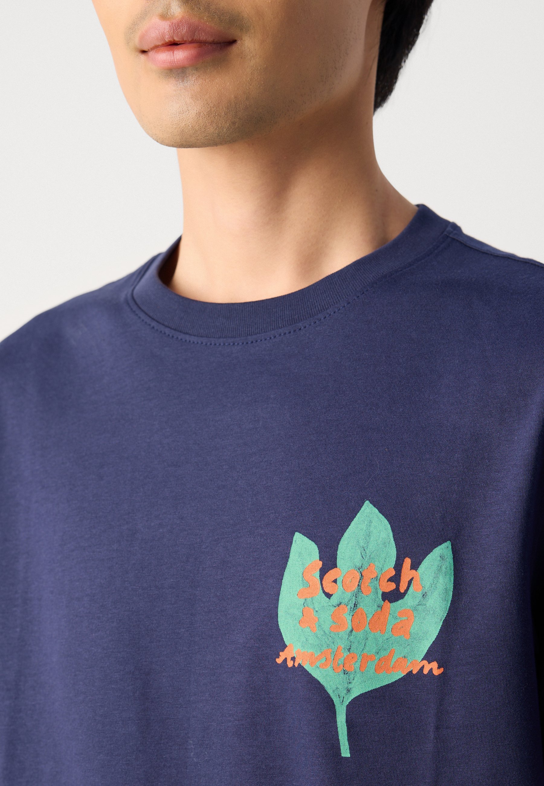 Scotch & Soda REGULAR FIT FRONT BACK - Triko s potiskem - black