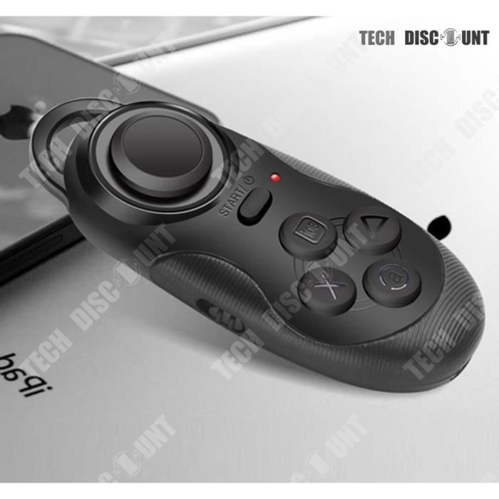 Óculos de realidade virtual 3D pretos, brancos e azuis com óculos inteligentes e controle remoto Bluetooth para jogos.