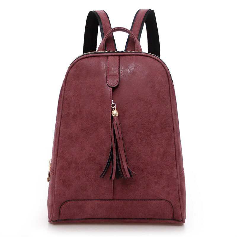 Zaini da donna Zaino da donna in pelle PU di alta qualità Zaino da viaggio di grande capacità Borsa semplice per studenti 2021Mochilas XA734H