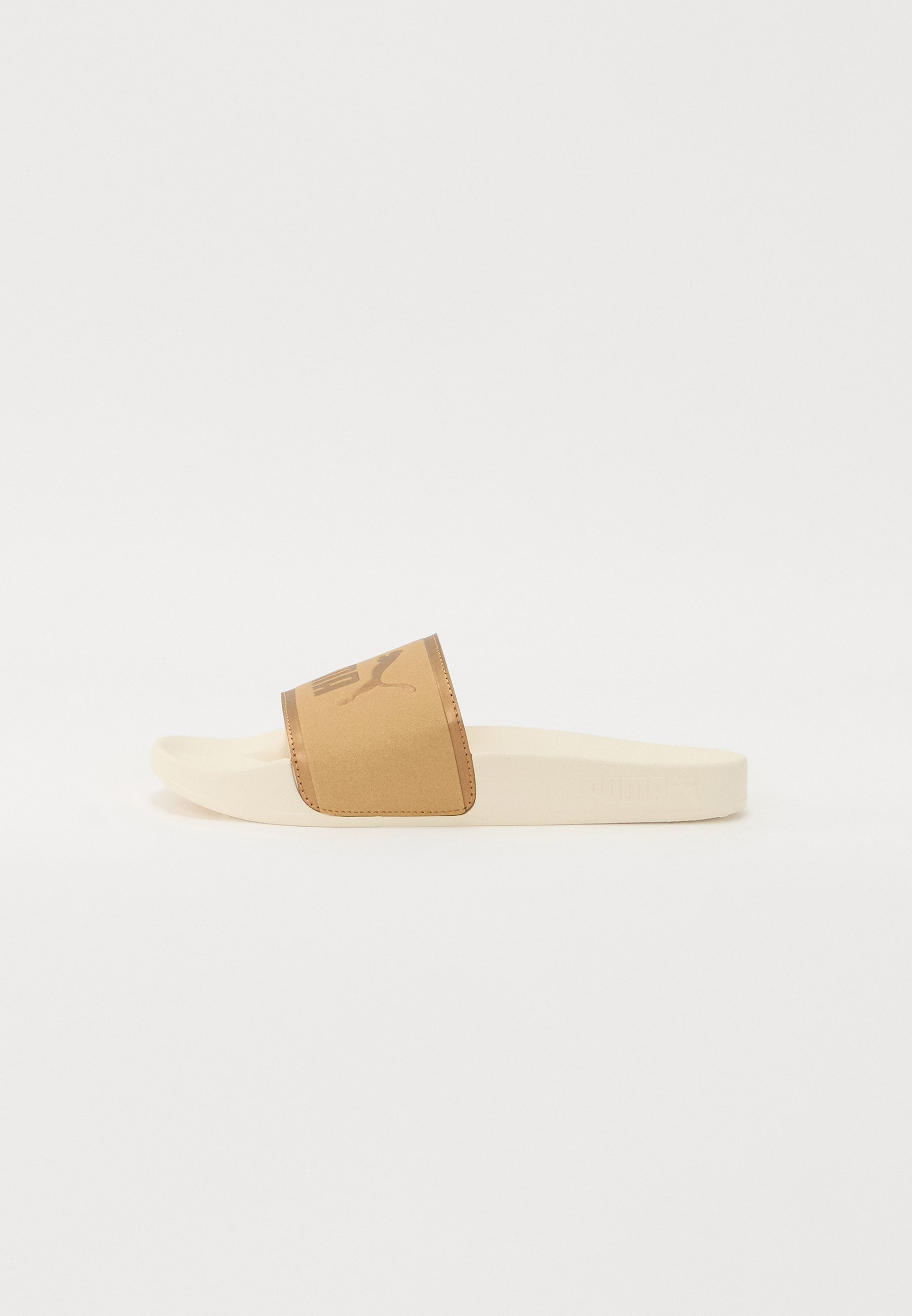 Puma LEADCAT AQUA METALLICS - Pantofole - neve alpina/color oro/sabbia chiara