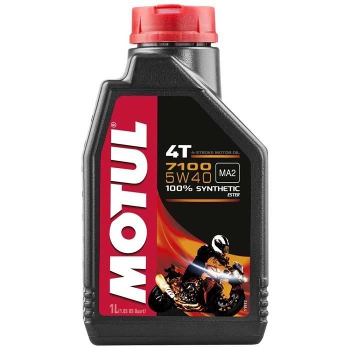 4L can of Motul 7100 5W40 MA2 100% synthetic oil for 4-stroke motorcycle engines