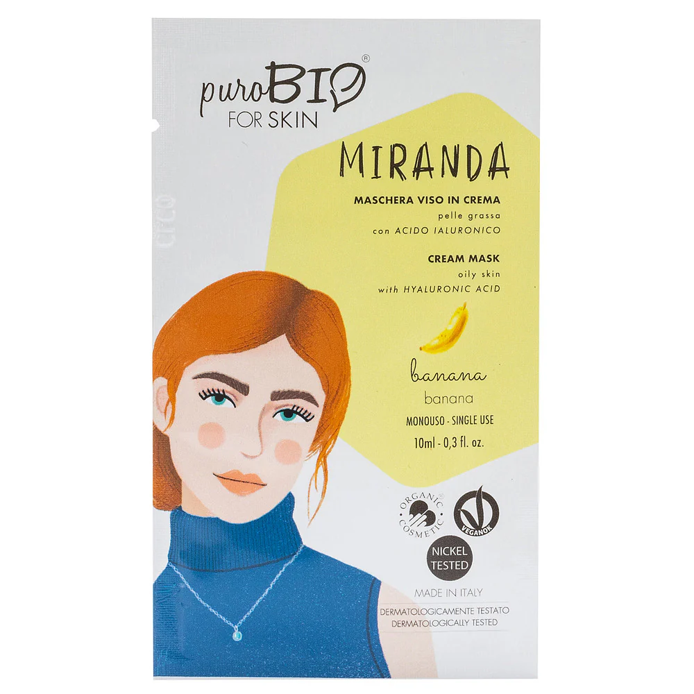 Viso MIRANDA Maschera Viso In Crema - Pelle Grassa - BANANA - Maschera Idratante viso