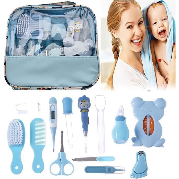 Kit de cuidado para bebés, kit de 13 piezas para el cuidado del bebé, kit para recién nacidos, cuidado de uñas, cuidado del cabello, cuidado de la salud, termómetro