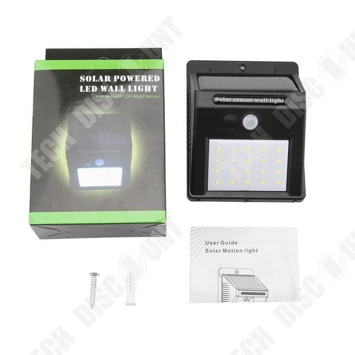 TD® LED eclairage exterieur imperméable 20-LED Éclairage de Sécurité Lampe Solaire Extérieur Eclairage mural Pour Jardin Terrasse