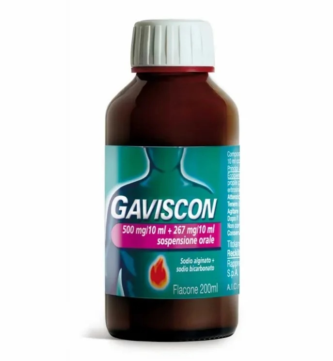 GAVISCON Gaviscon Os 500 mg+267 mg/10 ml Sirop 200 ml Pour les brûlures d'estomac