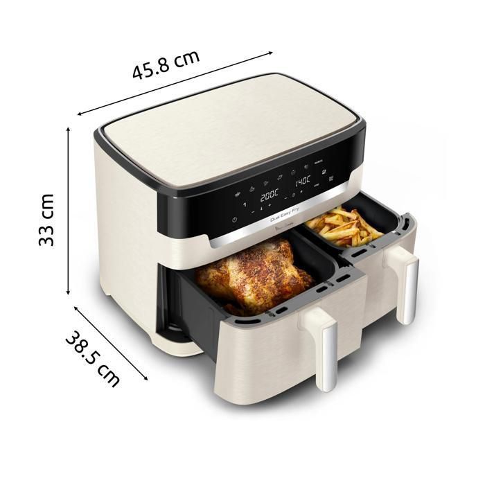 Moulinex Easy Fry Dual XXL Colección Especial Marfil 10,5 L, EZ942AF0