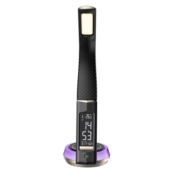 LED-Schreibtischlampe mit Wireless Charging, schwarz