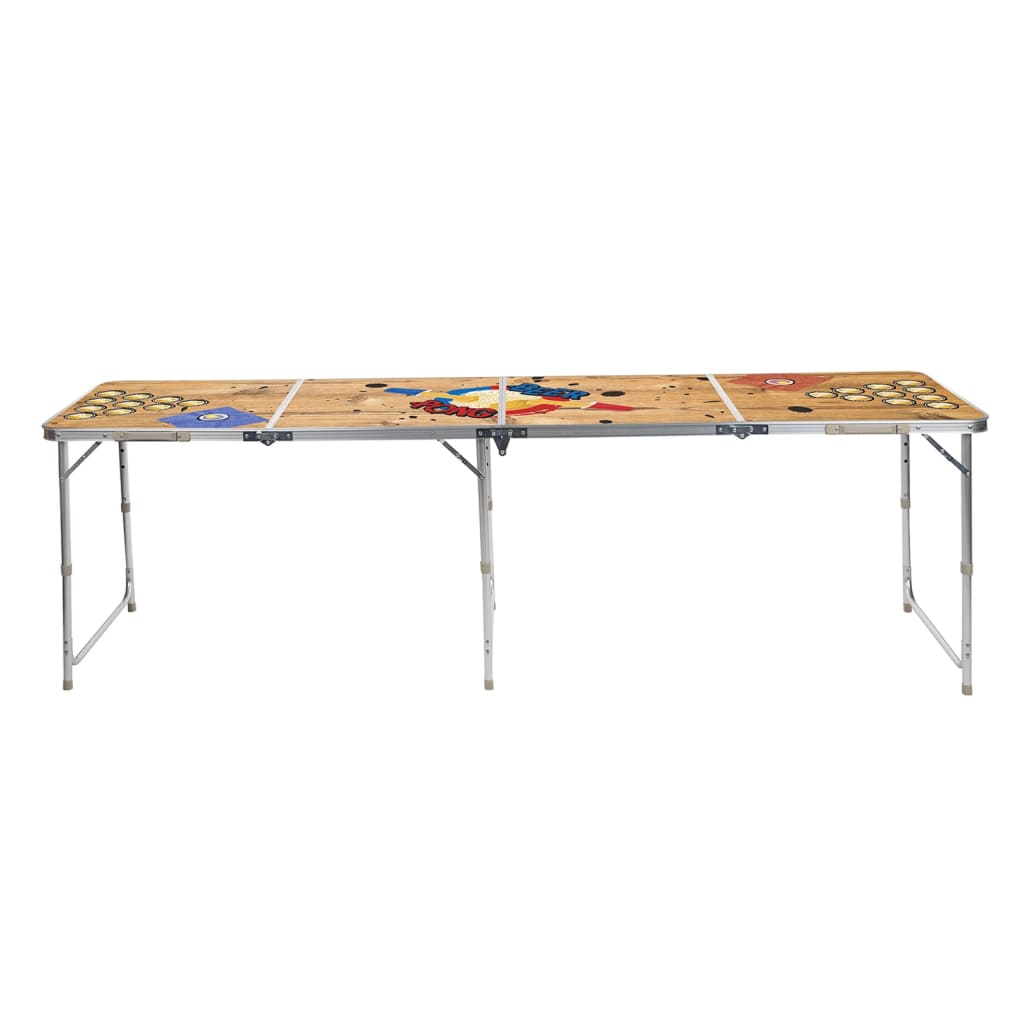 Sklopivi stol za pivski tenis od visokog MDF-a i aluminija 240x60x55 cm